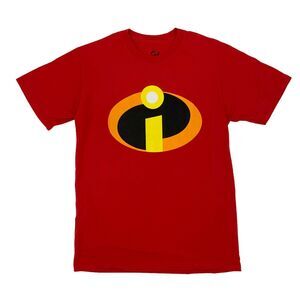 Incredibles 2 Movie T Shirt Mens S Small Red Short Sleeve 100% Cotton Tee New